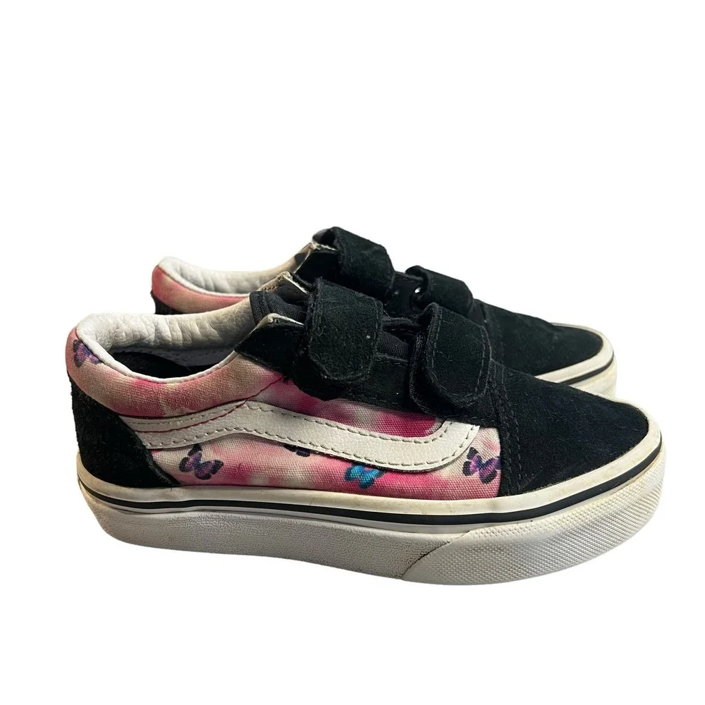 Vans Kids Pink Black Tie-Dye Velcro Sneakers - Picture 8 of 10
